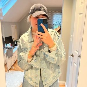 Pearl and Denim Oversized jacket Superdown Revolve brand size M